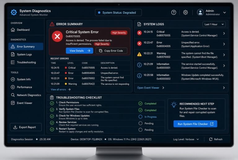 HCS 411GITS Error Codes
